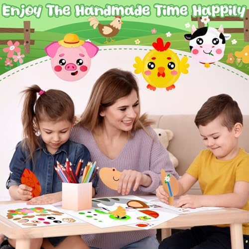 16 Pack Arts and Crafts for Kids Toddler DIY Animal Paper Plate Art Gifts - Image 4