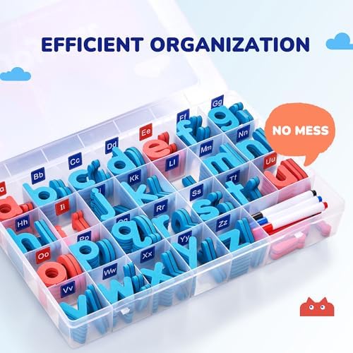 JoyCat Bilingual Magnetic Letters Kit 255PCS, Phonics Letter Tiles Learning - Image 5