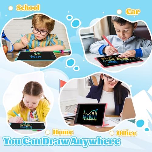 EooCoo Kids Travel Essential 12 Inch LCD Writing Tablet, 2 Pack - Image 6