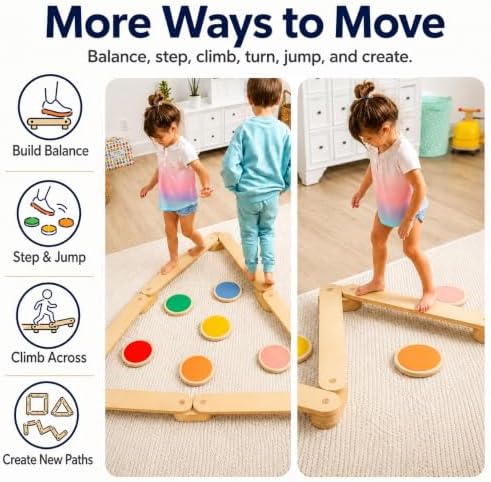 Avenlur Majesty Balance Beam for Kids, Toddler Stepping Stones Set - Image 3