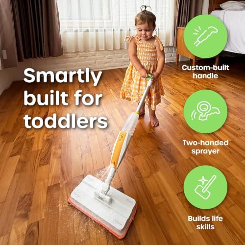 Quiggly Toddler Toy Spray Mop - Montessori Real Water Sprayer for Kids 3-5 - Image 5