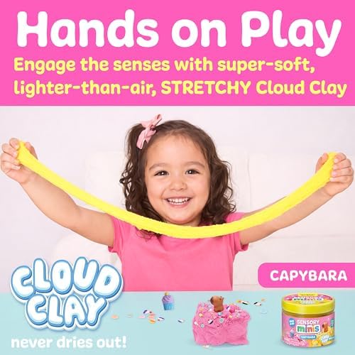 Creativity for Kids Sensory Minis Capybara Kit | Cloud Clay Sensory Toy for Toddlers | Squish, Scoop & Discover Surprise Pieces | Mess-Free, Screen-Free Travel Activity (Ages 3+) - Image 4