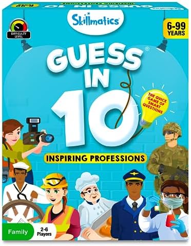 Skillmatics Guess in 10 Card Game – Professions, Gift for Boys & Girls by Skillmatics
