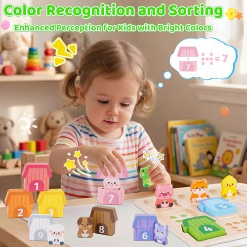 Montessori Wooden Farm Animals Toys for 1 2 3 Year Old Toddler - Image 4