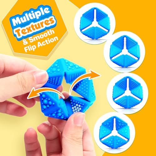 KLT Fidget Sensory Toys for Kids: Quiet Silicone Sensory Flip Cube with Textures - Calming Toys for Autism Kids Stress Reduce - ADHD Fidget Toys for Classroom Focus - Image 2