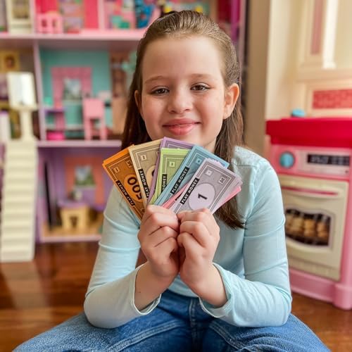 520-Piece Play Money for Board Games, 8 Denominations, Pretend Play Cashier - Image 6