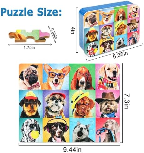 LELEMON Puzzles for Kids Ages 4-6,Dog 60 Piece Puzzles for Kids Ages 4-8 - Image 2