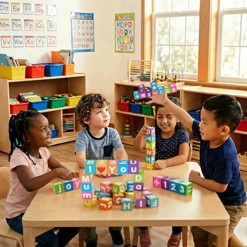 Magnetic Letter & Number Blocks ABC Toys Alphablocks Build Any Word - Image 5
