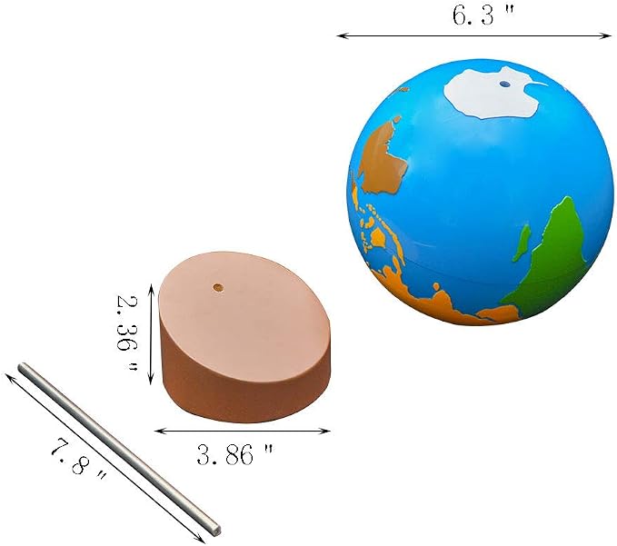 Montessori Globe - World Parts Science and Cultural Geography Materials - Image 5