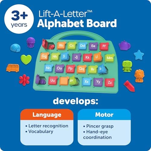 Learning Resources Lift-a-Letter Alphabet Board - Alphabet Learning Toys for Toddlers, Toddler Educational Toys for Phonics and Fine Motor Skills, Letter Recognition and Language Development ABC Toy - Image 7