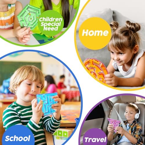 Squishy Toys Sensory Fidget Toys for Kids: 4 Pack Maze Sensory Toys for Autism - Fidget Toys with Filled Goo for Calming Down Classroom Travel - Image 6