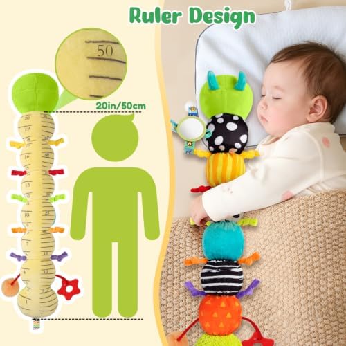 Baby Sensory Toys for 0-12 Months, Musical Caterpillar Tummy Time Toys - Image 6