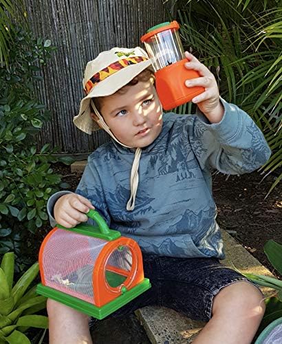 Adventure Kidz Outdoor Bug Exploration Kit, Binoculars, Magnifying Glass, Bug Containers, Viewers, Critter Cage, Butterfly Net, Backpack, Hat, Tweezers and Cups, Age 3+ - Image 5