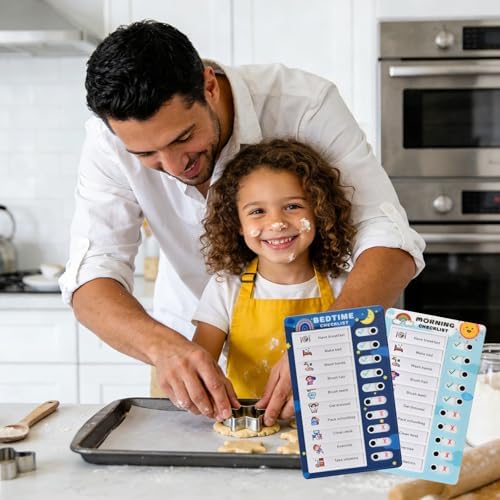 Upgrade 2 Pcs Chores Chart for Kids - Daily Routine Chore Chart for Kids Chore Chart, Visual Schedule Reminder for Kids Checklist Task Planning Board, My Chores to Do List ADHD Tools for Kids - Image 3