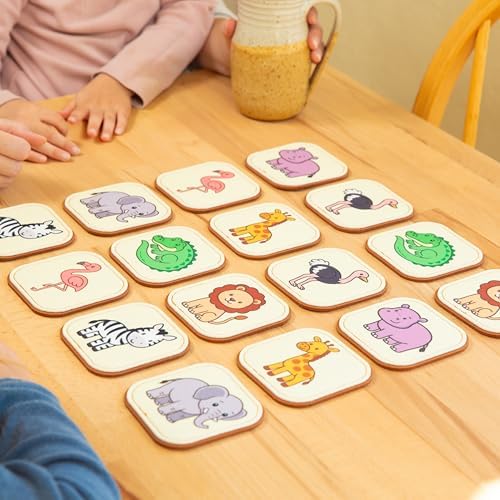 Felt Safari Matching Game for Toddlers – Wild Animal Memory Game & Flash Cards – Soft and Safe for Ages 1+ – Montessori Preschool Learning Activity – Educational Safari Toy for Boys & Girls - Image 6