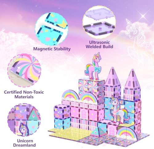 GobiDex Magnetic Building Blocks Unicorn Toys for Girls Age 4-6 - Image 5