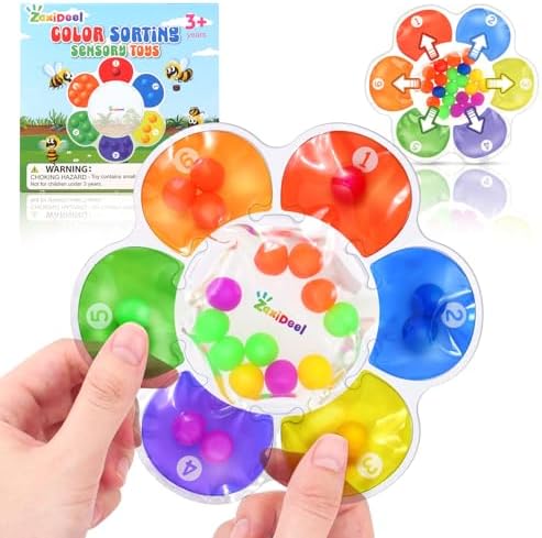 Color Sorting Sensory Toys for Kids, Airplane Travel Toy for Toddler by ZaxiDeel