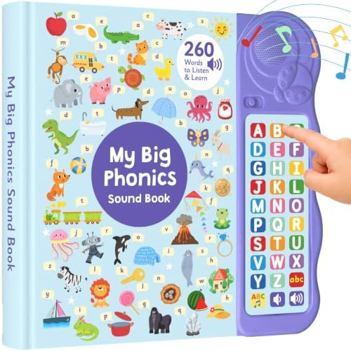 LEARNING BUGS My Big Phonics Sound Book – 260 Words to Learn Letter Sound, Preschool & Kindergarten Learn to Read for 3 Year olds, Perfect Toy and Gift for Toddlers Ages 2+ by LEARNINGBUGS