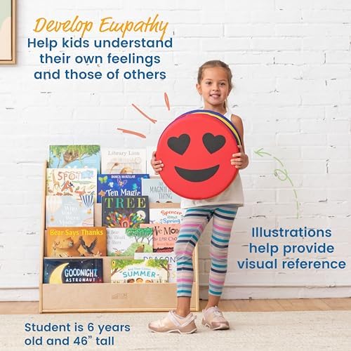 ECR4Kids SoftZone Emotion Pads with Mirror, Trilingual, Expression Cushions, Assorted, 8-Piece - Image 4