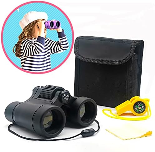 Kids Binoculars Ages 3-12 with Compass & Whistle by Besticerollerforface