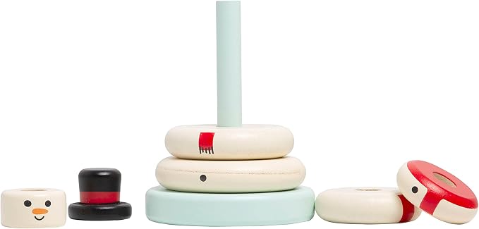 Pearhead Christmas Snowman Stacking Toy Set, Holiday Toys for Toddlers - Image 4