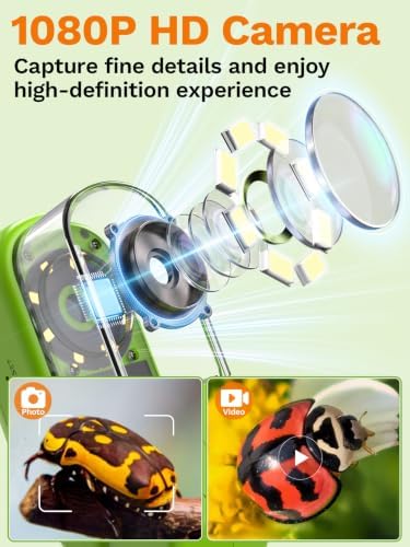 Bug Catcher for Kids with Microscope, Bug Catching Kit-Emerald Green - Image 3