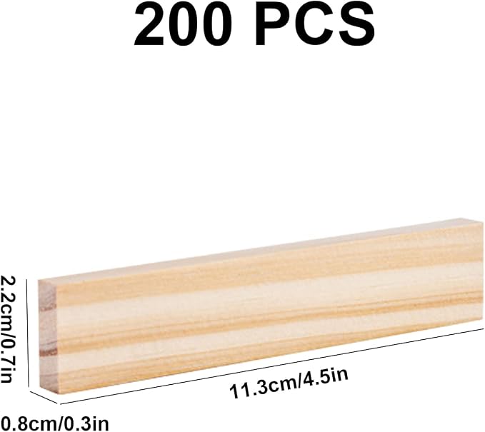 Wooden Plank Building Blocks 200PCS Sensory Toy for Kids, Montessori STEM Playset with Natural Pine Wood Creative Shapes for Educational Preschool Learning 3D Space Stacking Games for Boys Girls - Image 7