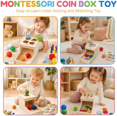 Montessori Toys for 1 Year Old, 4 in 1 Object Permanence Toys for Babies - Image 7