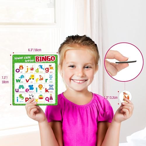SpriteGru Alphabet Bingo Game, Uppercase/Lowercase/Number Bingo Game ABC and 123 Bingo Board Game for Kindergarten and Preschool Kids 4-8, Perfect for Classroom & At Home - Image 3