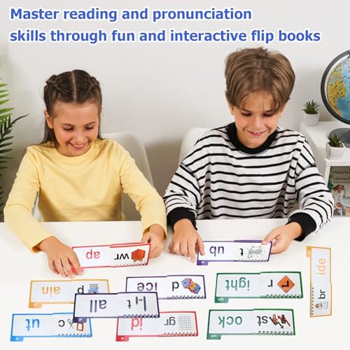 30 Read and Rhyme Flip Books for Kids, Word Family Phonics Flash Cards for Toddlers, Kindergarten & Homeschool Preschool Learning Activities, Sight Words Games for Ages 3+ - Image 5