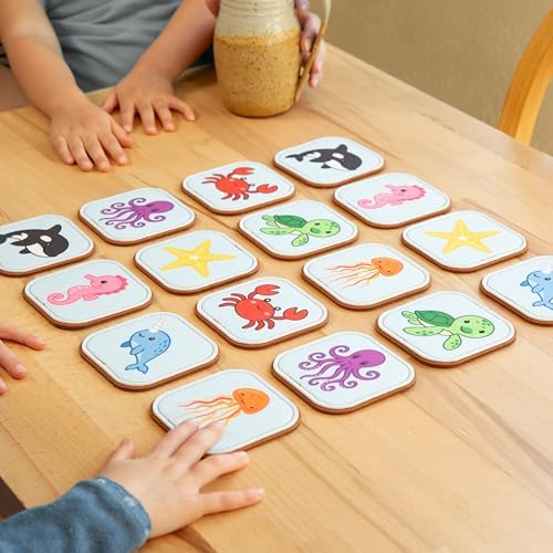 Felt Sea Creature Matching Game for Toddlers – Ocean Memory Game & Flash Cards – Soft and Safe for Ages 1+ – Montessori Preschool Learning Activity – Educational Sea Creature Toy for Girls & Boys - Image 6