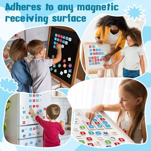 Magnetic Letter Tiles, Phonics Spelling Games Speech Therapy Phonemic Awareness Alphabet Fridge Magnets Learn to Read Science Reading Manipulative Elkonin Box Preschool Kindergarten Classroom - Image 7
