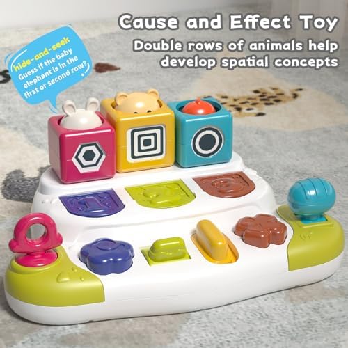 Baby Pop Up Animal Toys, Montessori Cause & Effect Toy for Toddlers - Image 4