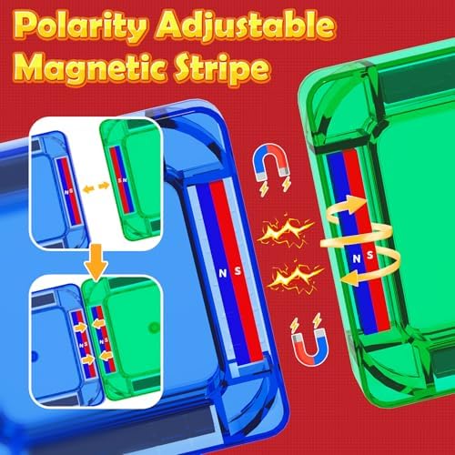 ORZbb Travel Mini Magnetic Tiles with Case Toddler Road Trip Essentials Set, Magnetic Blocks Building Toys for 3+ Year Old Boys Girls Preschool Montessori Sensory Learning Birthday Gifts - Image 5