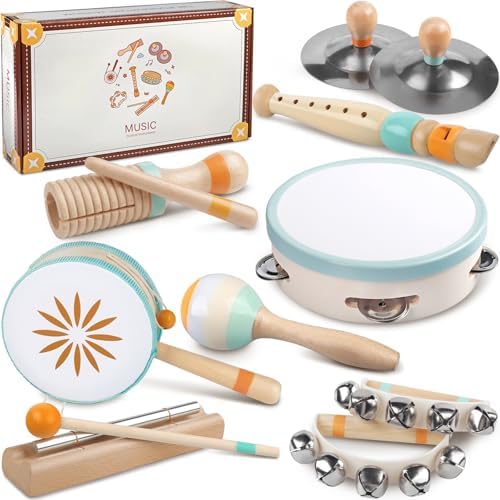 Baby Musical Instruments - Montessori Wooden Musical Toys for Toddlers Kids by Rmischolar