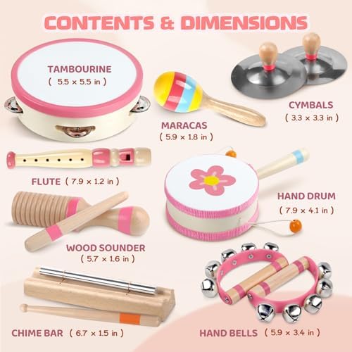 Baby Musical Instruments - Montessori Wooden Musical Toys for Toddlers Kids - Image 6