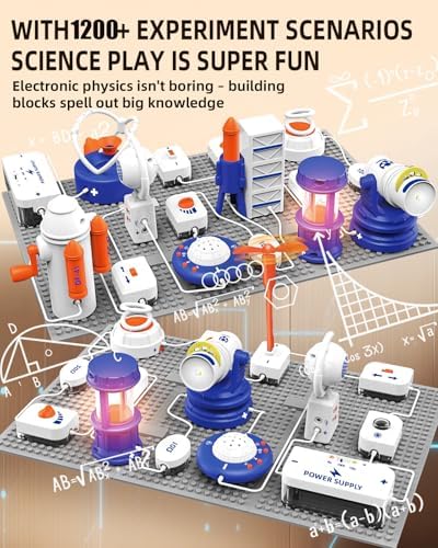 Science STEM Kits for Kids, Electronics Exploration Kit, 66 Pcs DIY Circuit Parts, Over 1200 Projects, STEM Educational Toy Gifts for Kids Boys Girls Ages 3 4 5 6 7 8 9 10 11 12, Color Project Manual - Image 3