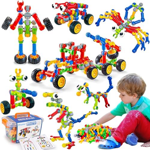 Qirptey Kids STEM Building Toys for 3 4 5 6 7 8+ Year Old Boy Birthday Gift by Qirptey
