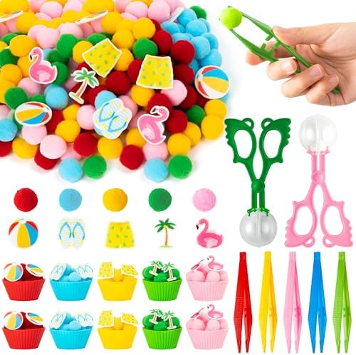 EZdhuawuse Summer Sensory Bin Fillers, 268Pcs Hawaii Beach Fine Motor by EZdhuawuse