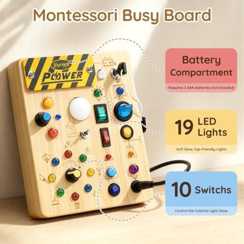 Joyreal Busy Board for Toddlers - Montessori Toys for 1 2 3 Year Old - Image 2