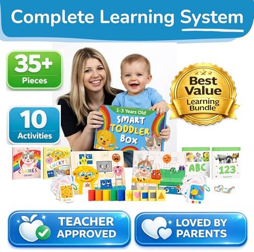 TOYVENTIVE Educational Books, Flash Cards, and Puzzles - Birthday Gifts for 1, 2, 3, and 4 Year Old Boys, Toddler Learning Toys and Activities - Image 2