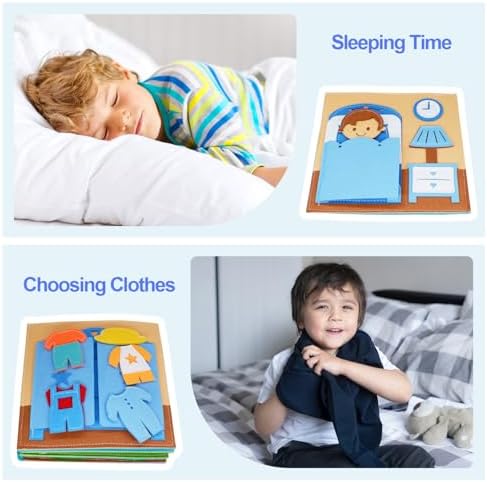 BizyKoady Montessori Busy Book for Toddlers 2-4, Pretend Play Quiet Book - Image 3