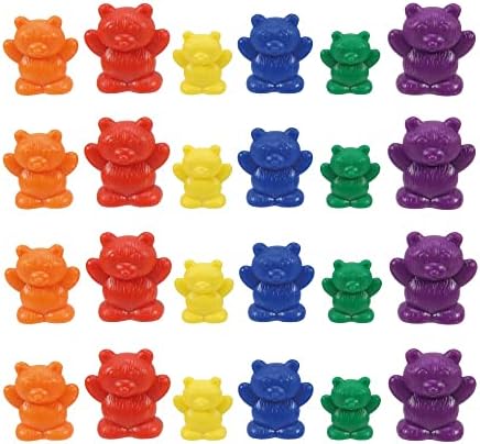 EAI Education Bear Counters: 3 Sizes: 6 Colors - Set of 96 in a jar - Image 2
