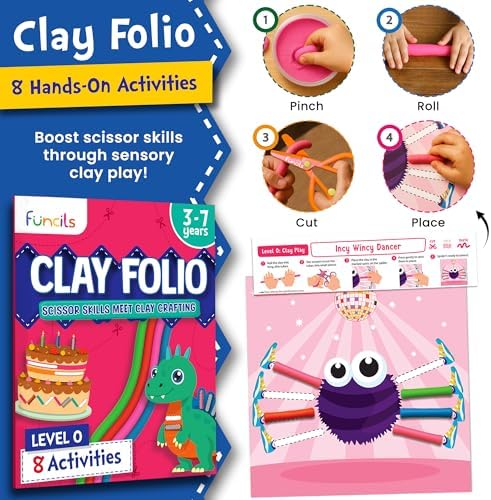 Funcils Kids Scissors Skills with Air Clay, Toddler Scissors Ages 3 4 5 6 7 - Image 5