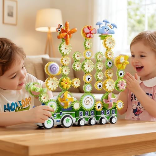 4 in 1 STEM Gear Toys for Kids Ages 3+, Educational Building Blocks, 87Pcs - Image 2