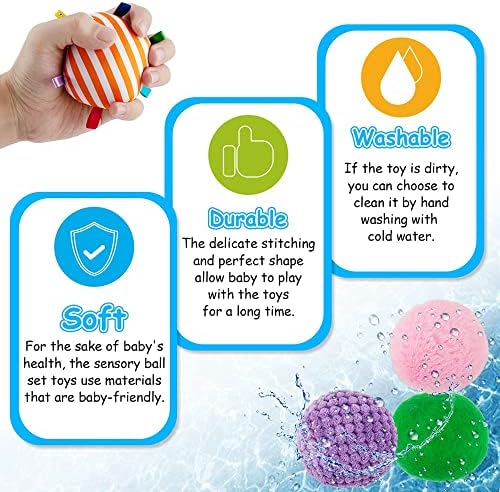 Baby Sensory Texture Ball Toy Set,10Pcs Montessori Toys for Babies 6-12 Months,Develop Fine Motor & Sensory Play for Newborns’ Early Learning,Fidget Stress Toys for Autism/Anxiety Relief. - Image 3
