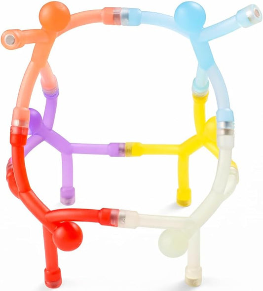 6pcs Magnetic People Figures for Kids 3-8 Travel STEM Fidget Toy by RingWeedingBearerGifts