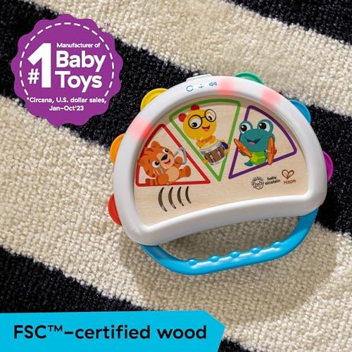 Baby Einstein + Hape Tap & Shake Magic Touch Tambourine, 6-36 Months, Standard (Pack of 6) - Image 4