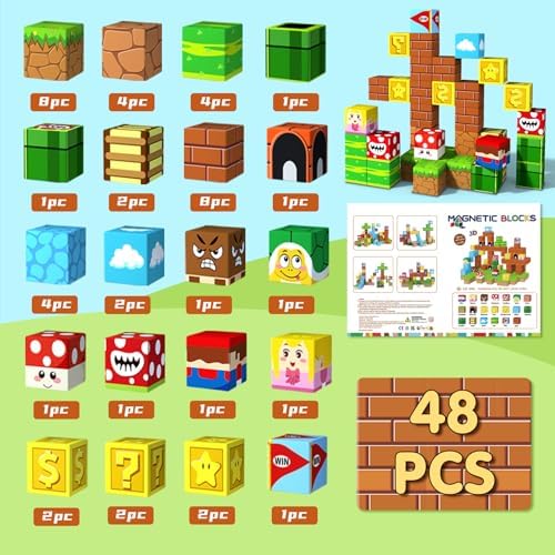 KAEILORU Magnetic Blocks,1.21" Large Magnet Building Block for 3 Year Old - Image 6
