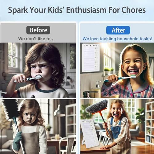 2pcs Dry Erase Chore Chart for Kids, Standable Whiteboard Checklist Board - Image 7